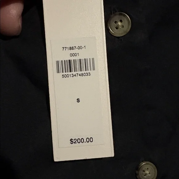 NWT Banana Republic Cotton Pop Off Shoulder Black Shirt Dress Sz S (#771887) - Picture 5 of 7